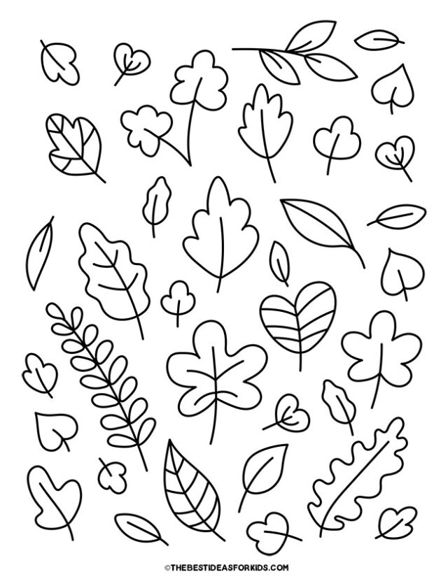 Printable Fall Leaf Coloring Pages 2025 Printable Fall Leaf Coloring Pages 2025