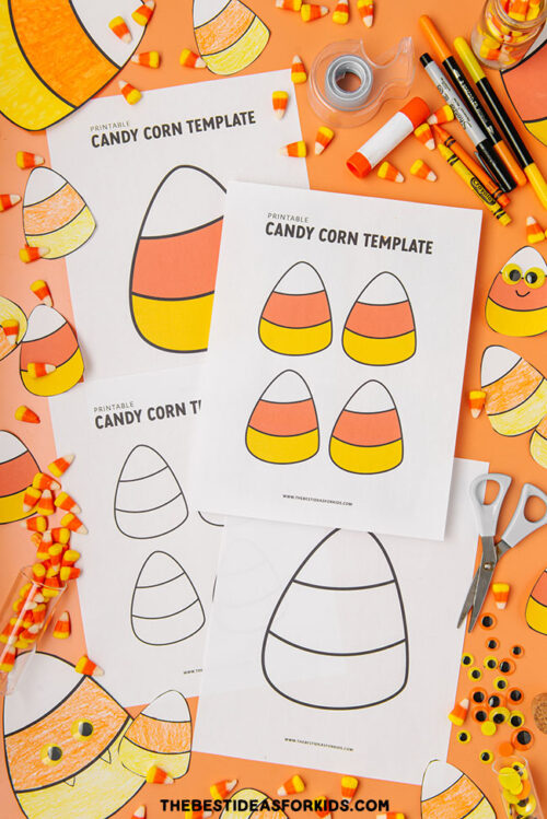 Candy Corn Template Free Printables - Candy Corn Template Free Printable 500x749 