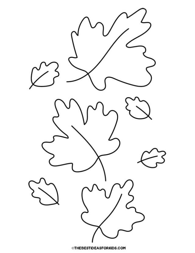 Fall Leaves Coloring Page