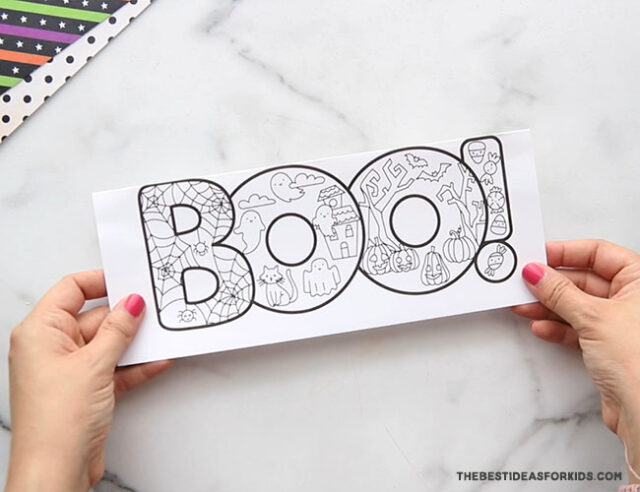 Fold over paper on boo printable