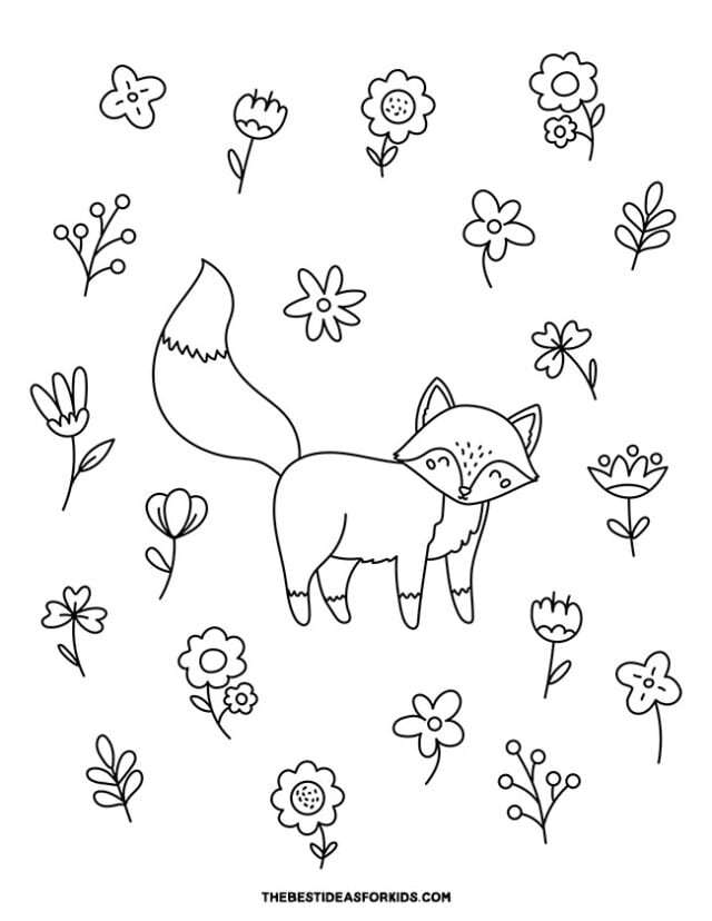 Fox and Flowers