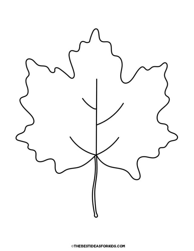 Large Leaf Coloring Page