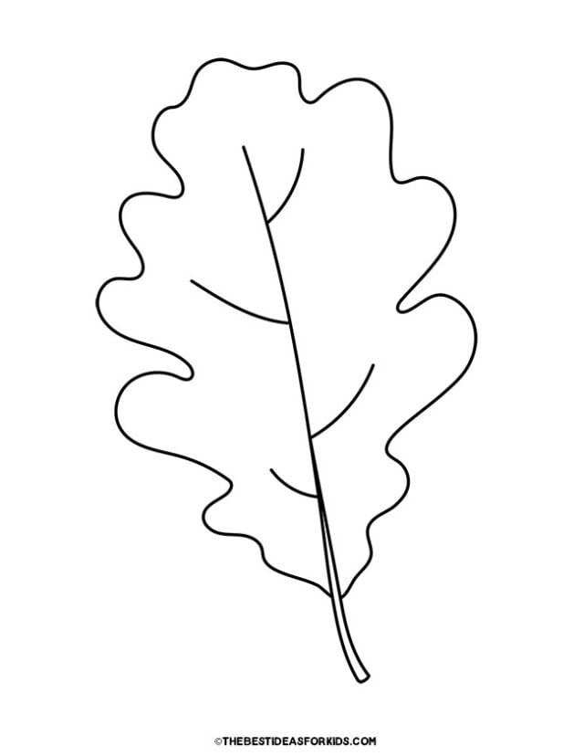 Oak Leaf Coloring Page