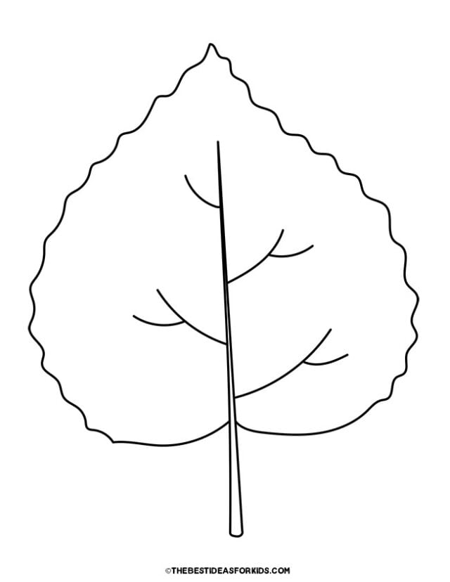 Simple Leaf Coloring Page