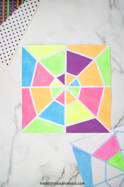 Tape Resist Spider  The Best Ideas for Kids