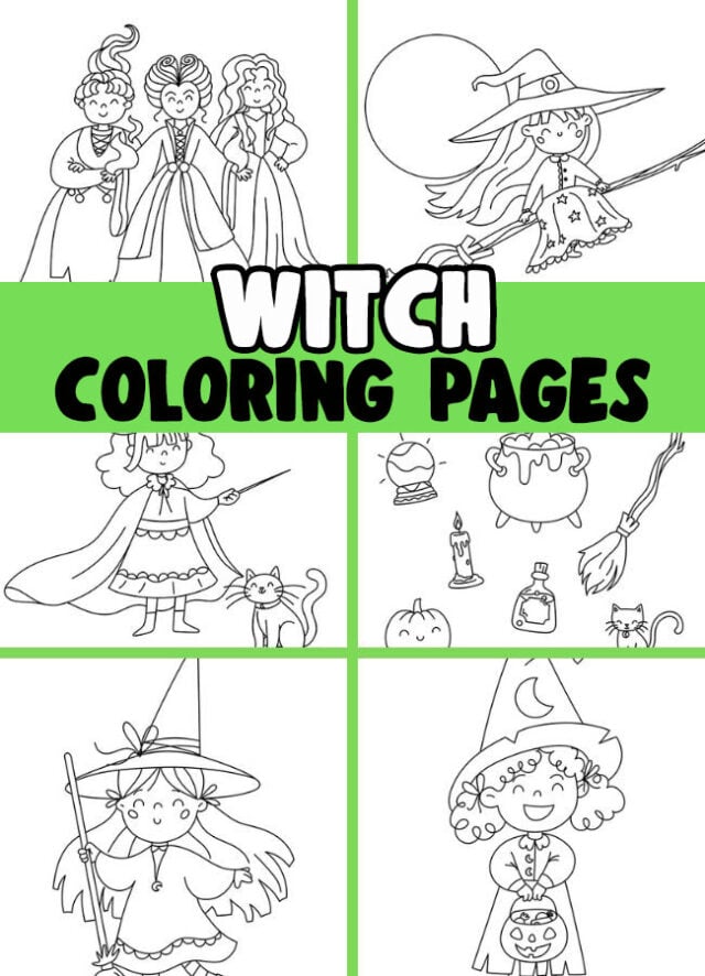 Witch Coloring Pages for Kids