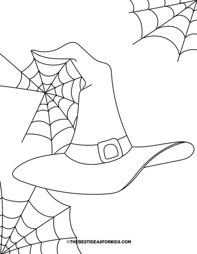 Witch Hat Coloring Page