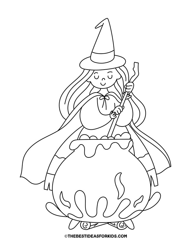 Witch Coloring Pages (Free Printables) - The Best Ideas for Kids
