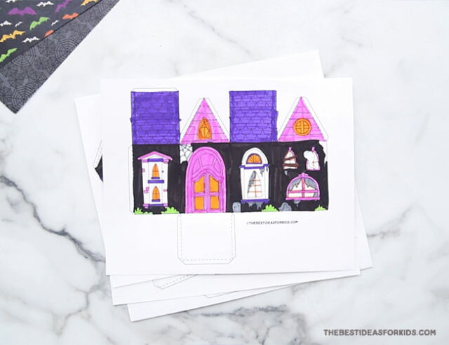 Color Haunted House Printable
