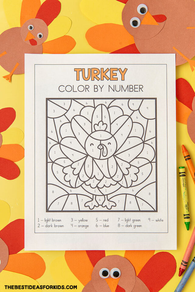 Color by Number Turkey