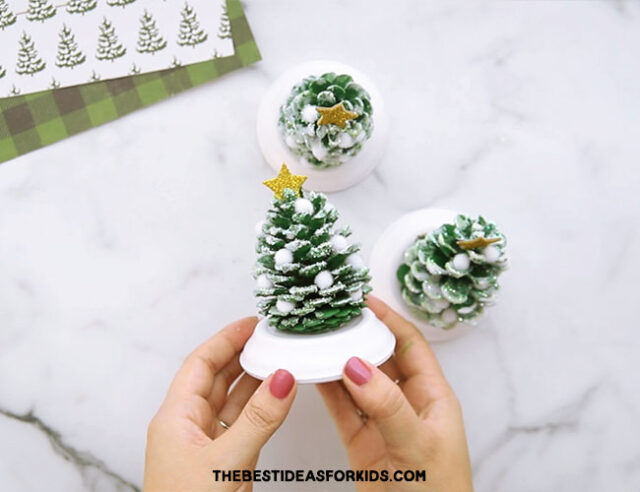 Make a Christmas Tree from a Pinecone