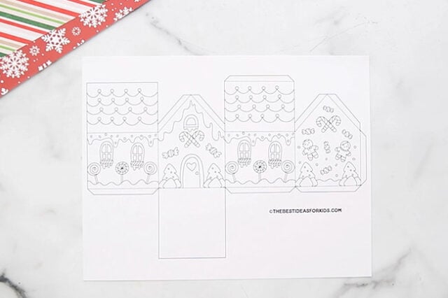 Printable Gingerbread Paper House Template