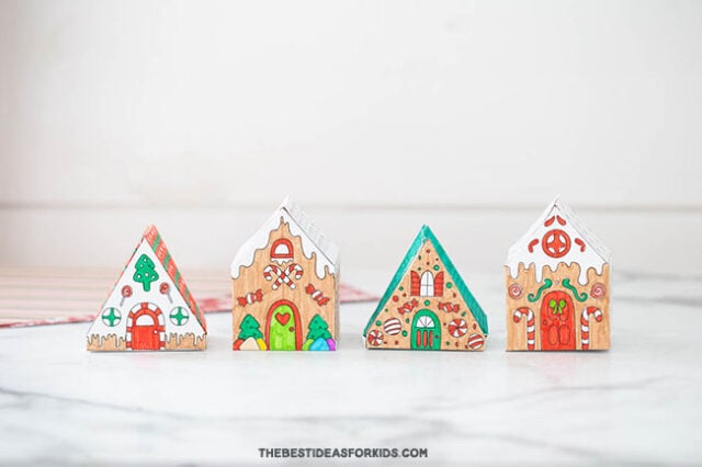 Printable Paper Gingerbread Houses