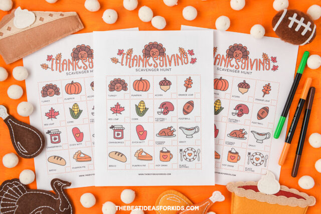 Thanksgiving Scavenger Hunt for Kids