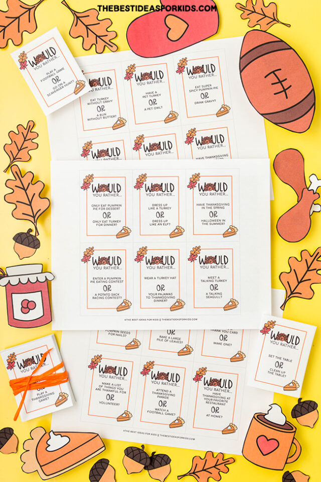 Thanksgiving Would You Rather Printable Free