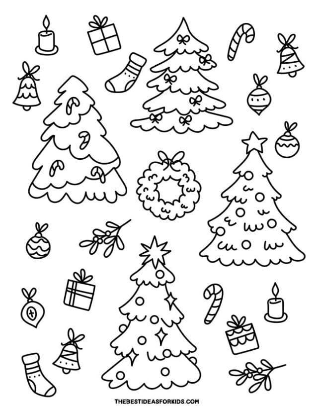 christmas decoration coloring page
