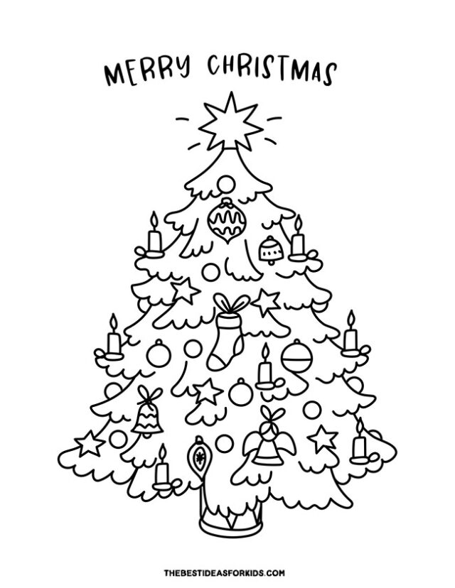 christmas tree coloring page