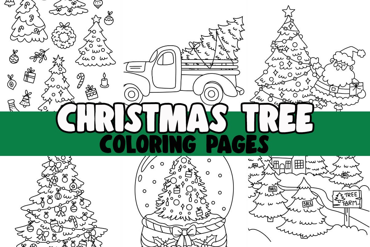 50 Christmas Tree Coloring Pages (Free PDF Printables)