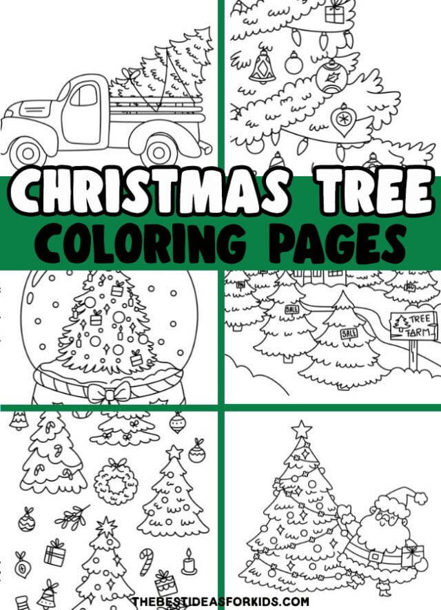 christmas tree coloring pages pinterest