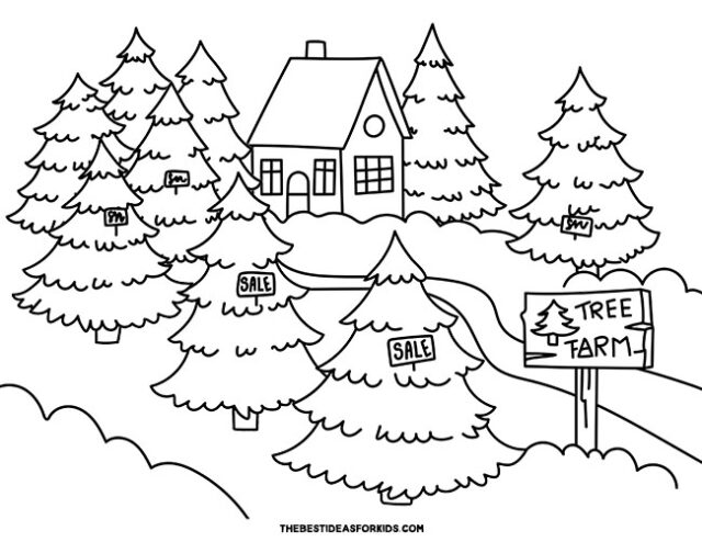 christmas tree farm coloring page