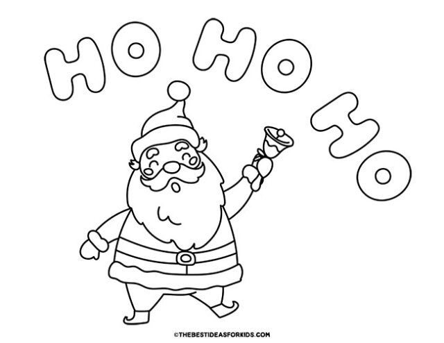 cute santa coloring page