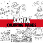 santa coloring page cover