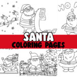 santa coloring page cover