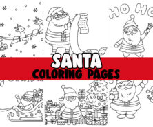 santa coloring page cover