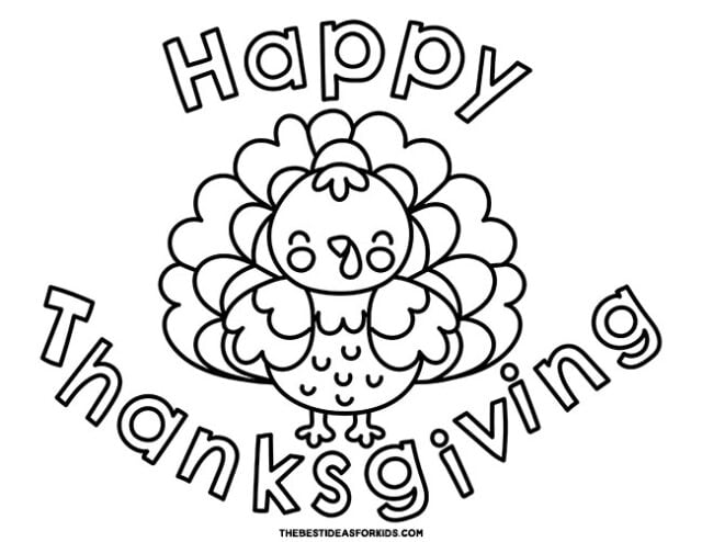 thanksgiving turkey coloring page