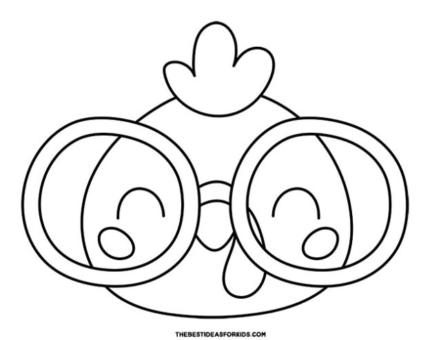turkey with glasses coloring page