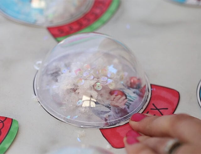 Add Snow Globe Ornament on Photo