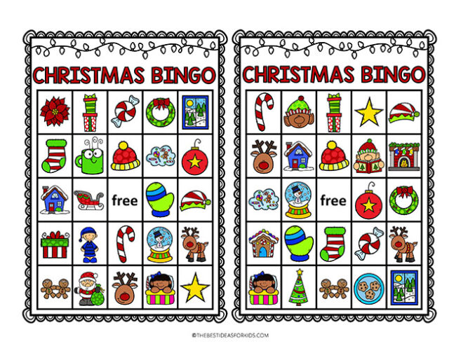 Christmas Bingo Free Printables for Kids
