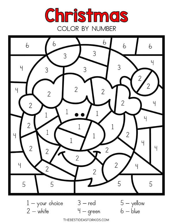 Christmas Color by Number Printables