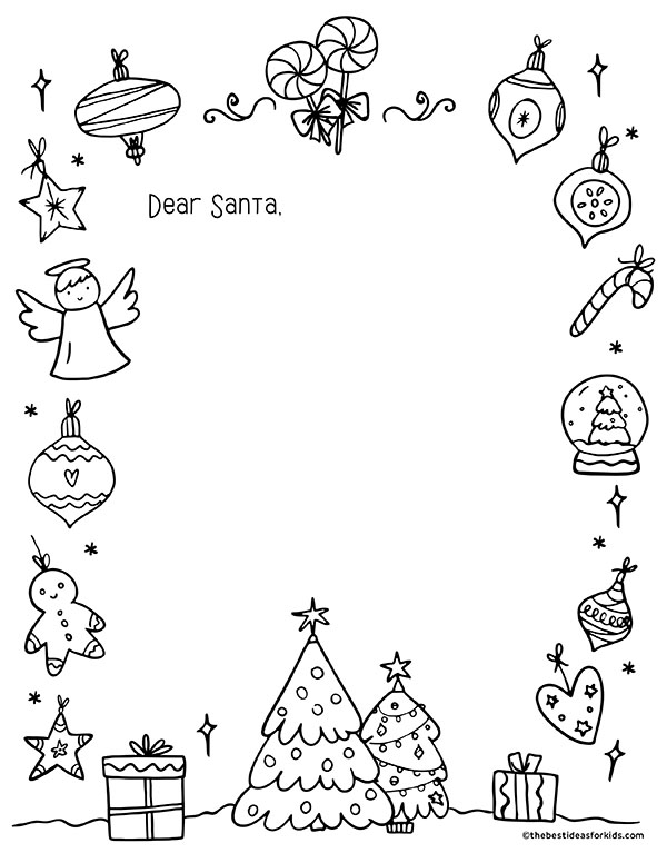 Christmas Tree Letter to Santa Template