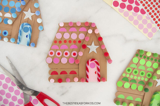 Wood Stick Gingerbread House - Craft Project Ideas