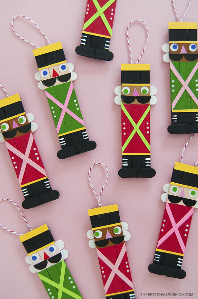 Craft Stick Nutcracker Ornaments