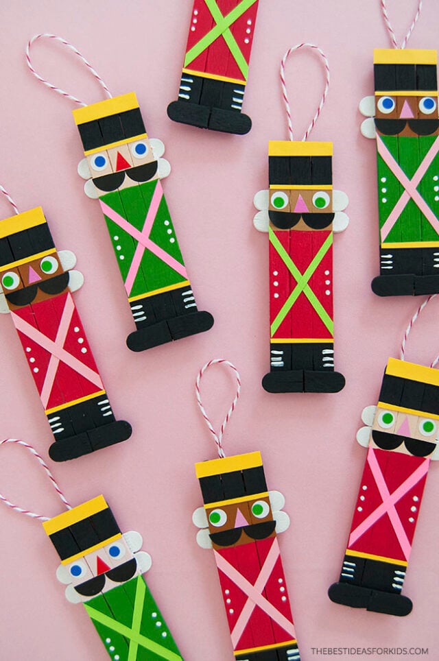 Craft Stick Nutcracker Ornaments