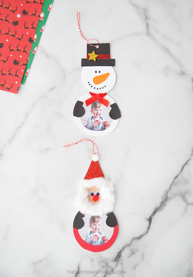 DIY Christmas Paper Photo Ornaments