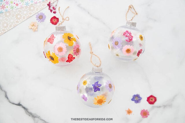 DIY Pressed Flower Ornaments