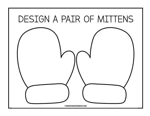 Design a Pair of Mittens Template