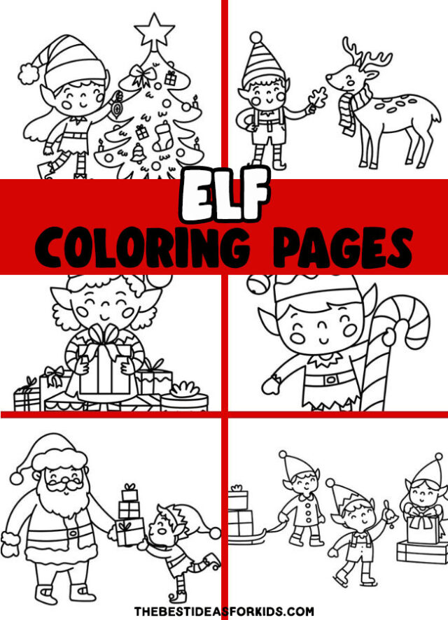 Elf Coloring Pages Pin