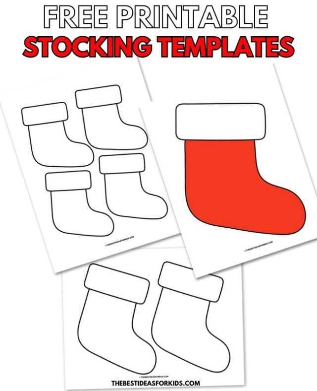 Christmas Stocking Template (Free Printables) DIY Crafts
