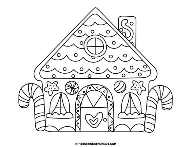 Gingerbread House Coloring Page 7