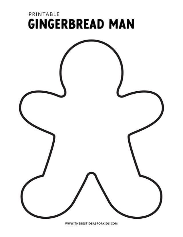 Gingerbread Man Template - Large