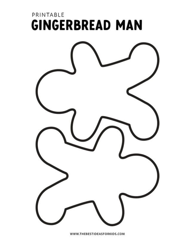 Gingerbread Man Template - Medium