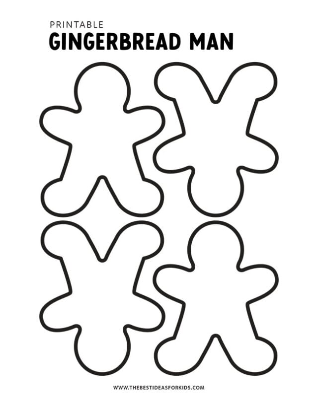Gingerbread Man Template - Small