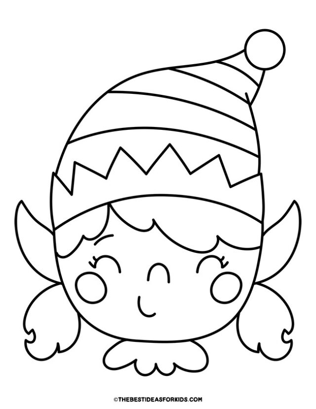 Girl Elf Coloring Page