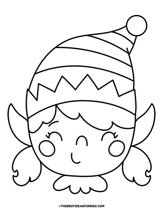 Girl Elf Coloring Page