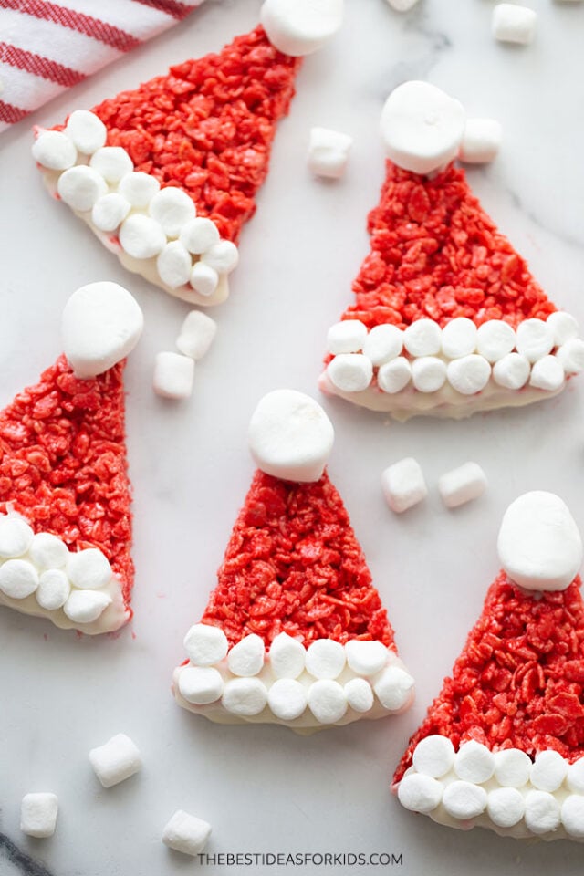 How to Make Santa Rice Krispie Treats