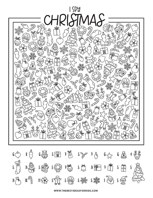 i-spy-christmas-free-printables-the-best-ideas-for-kids for Christmas Activities Worksheets Free Printable I Spy Christmas (Free Printables) - The Best Ideas for Kids for Christmas Activities Worksheets Free Printable
